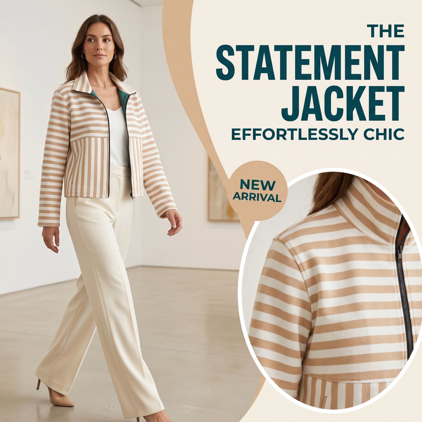 The Dual stripped statement Jacket