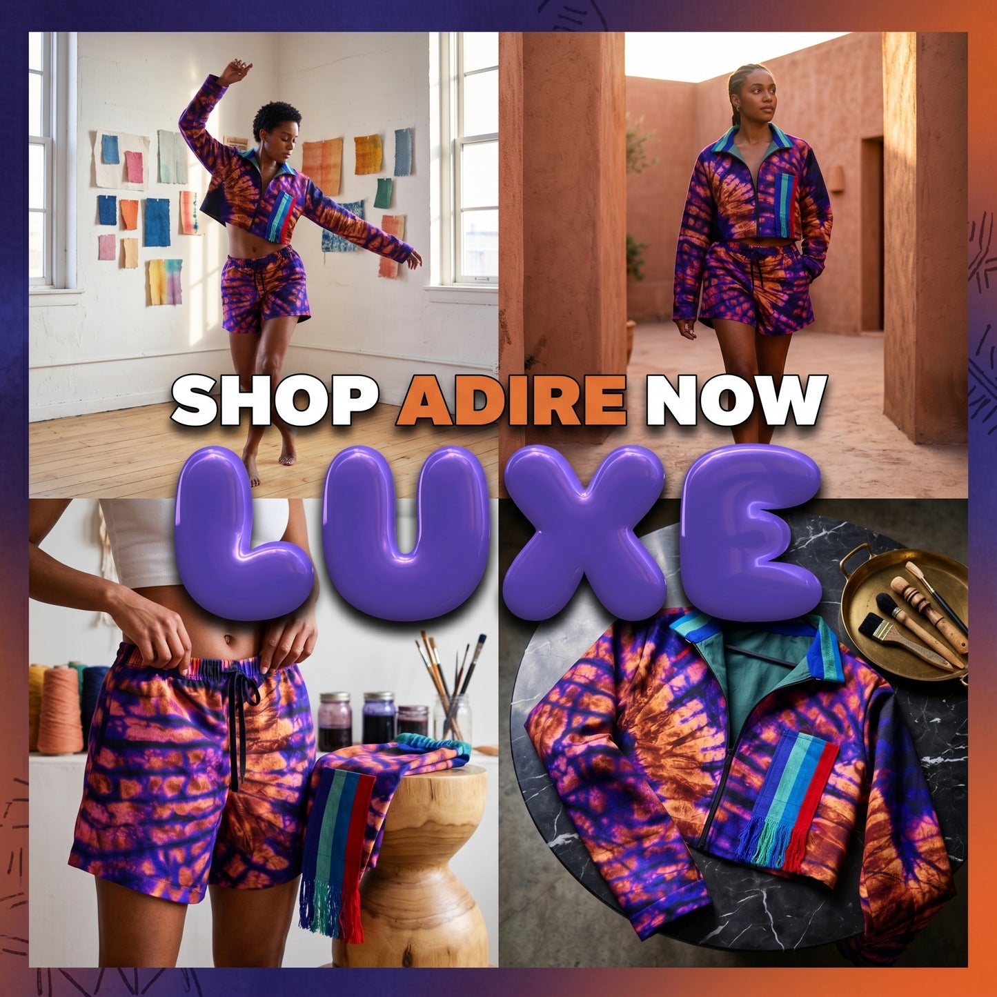 Aurora Adire luxe two piece set