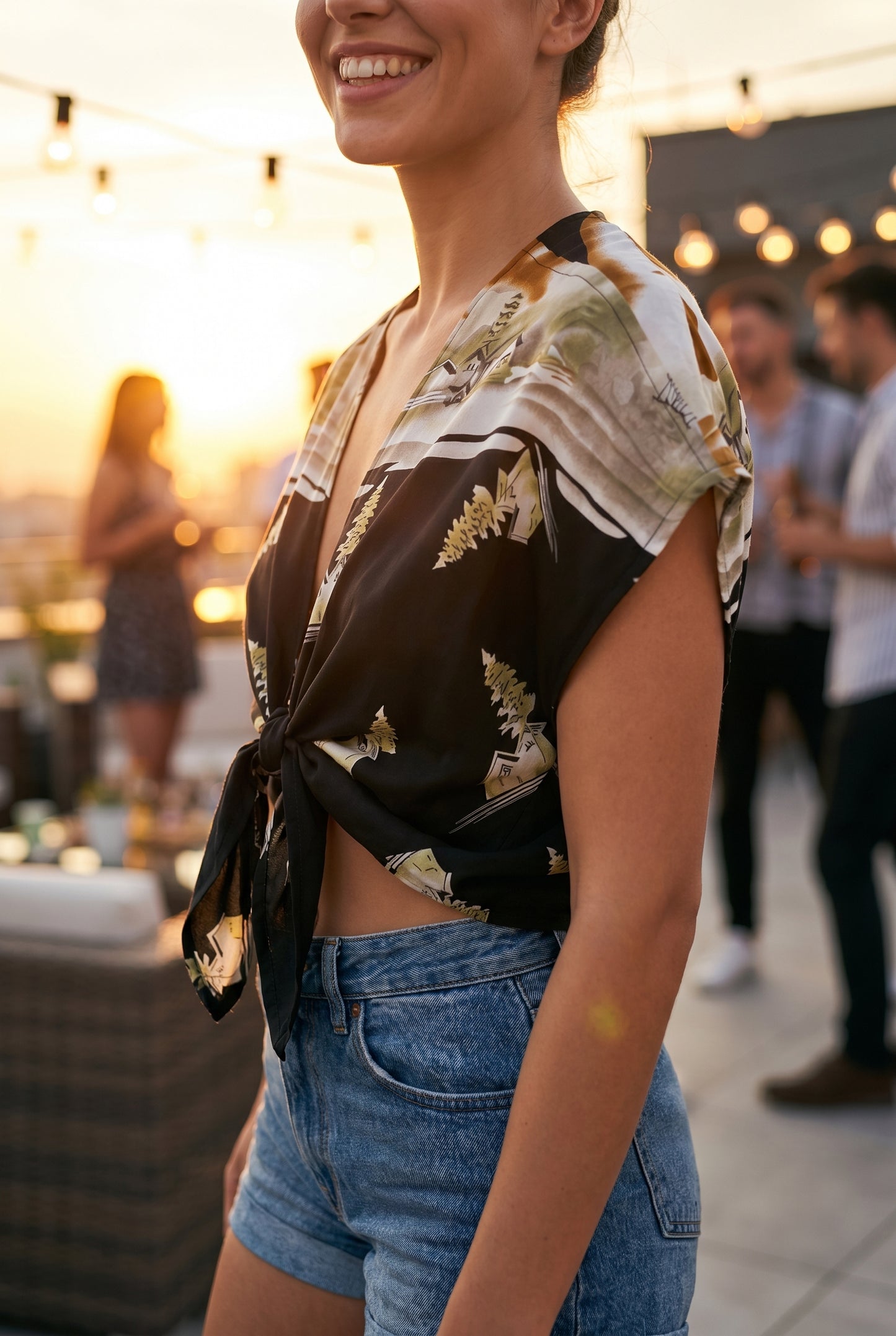 The Desert summer front tie top