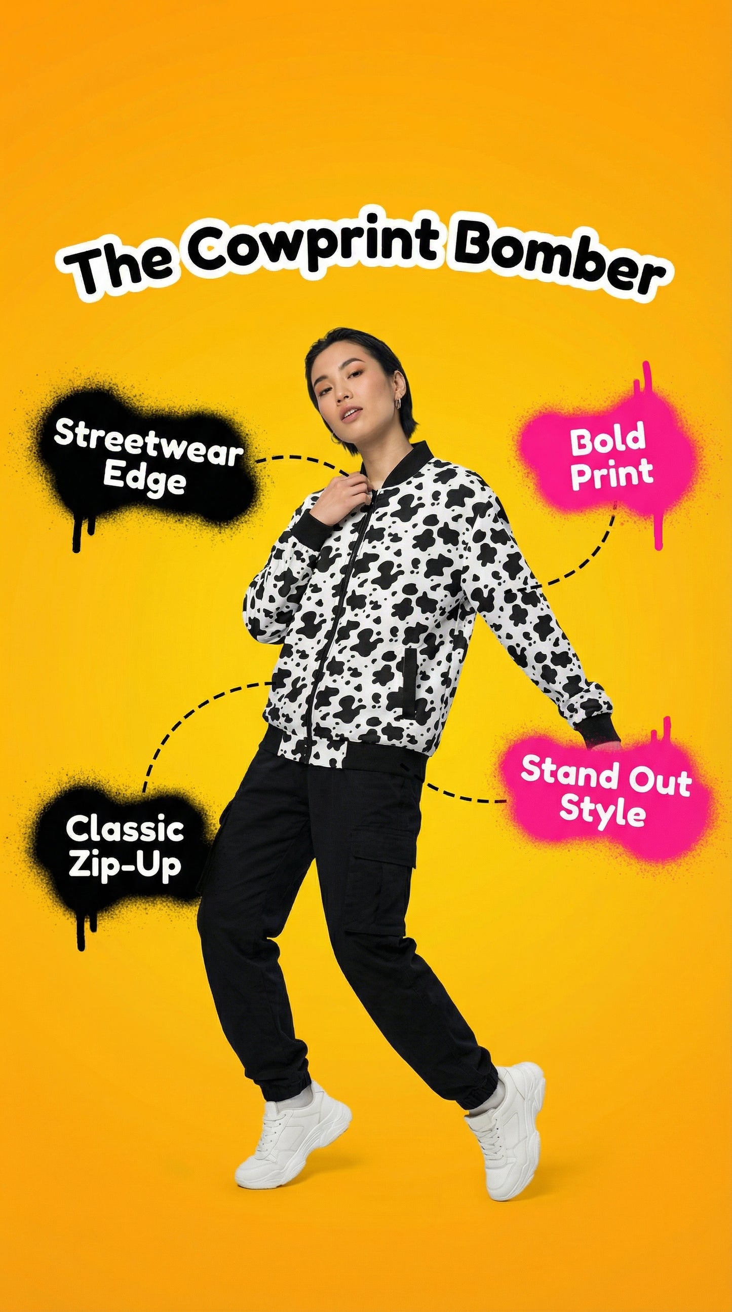The urban cowprint bomber jacket