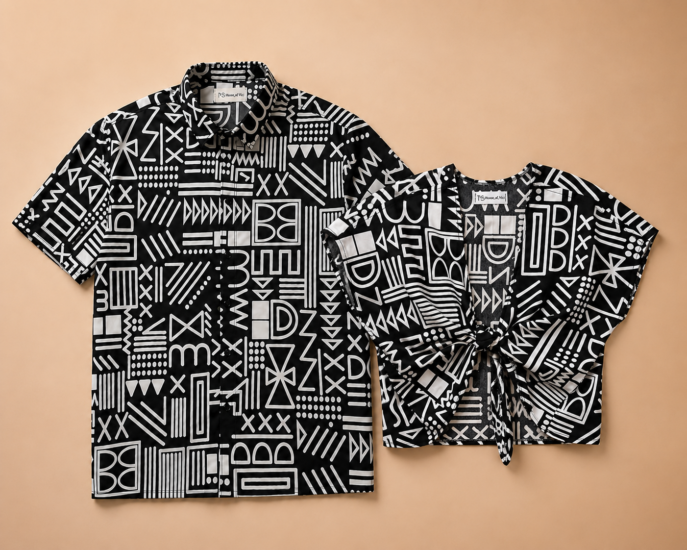 The monochrome tribe couple matching set