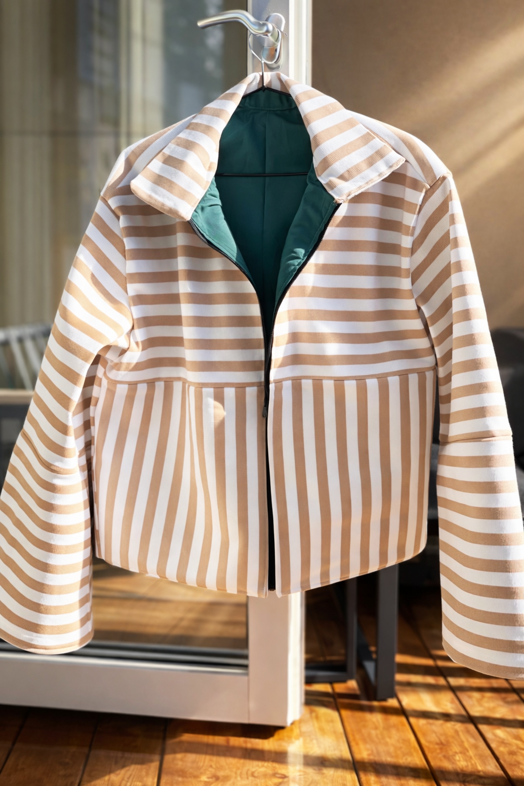The Dual stripped statement Jacket