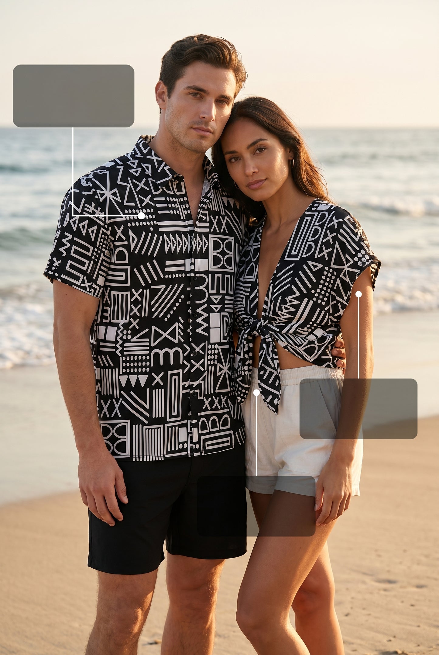 The monochrome tribe couple matching set