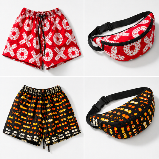 Ije love (Xoxo) Short x bum bag (2 shorts 2bum bags)