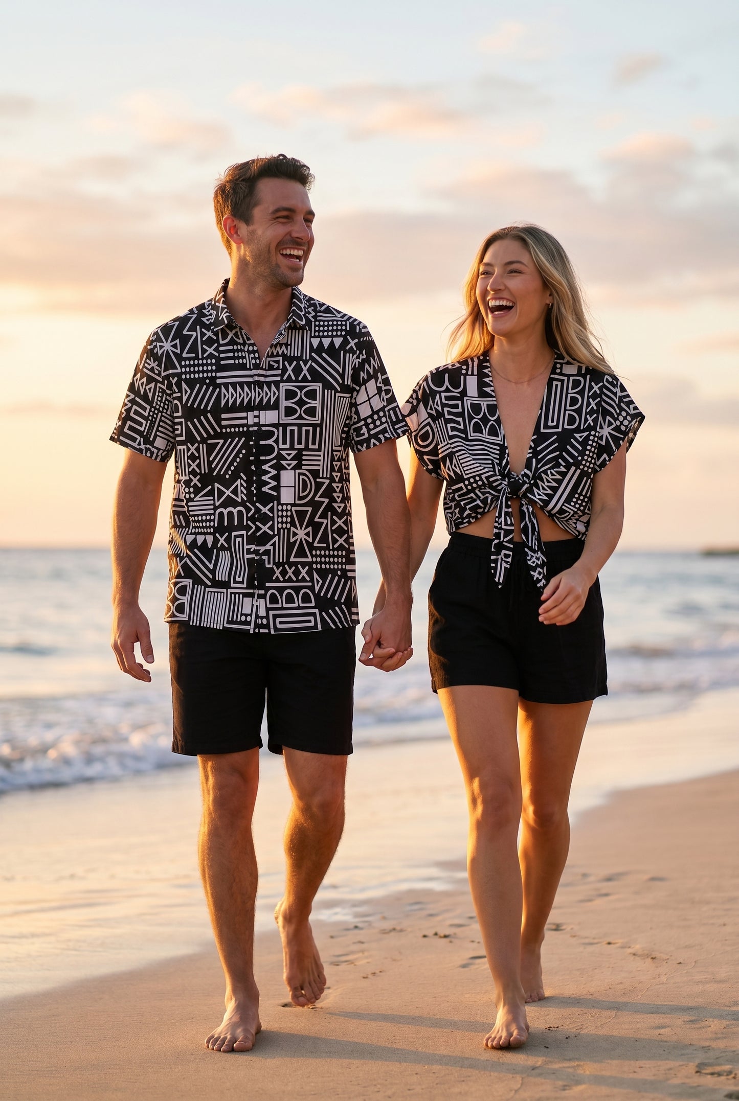 The monochrome tribe couple matching set