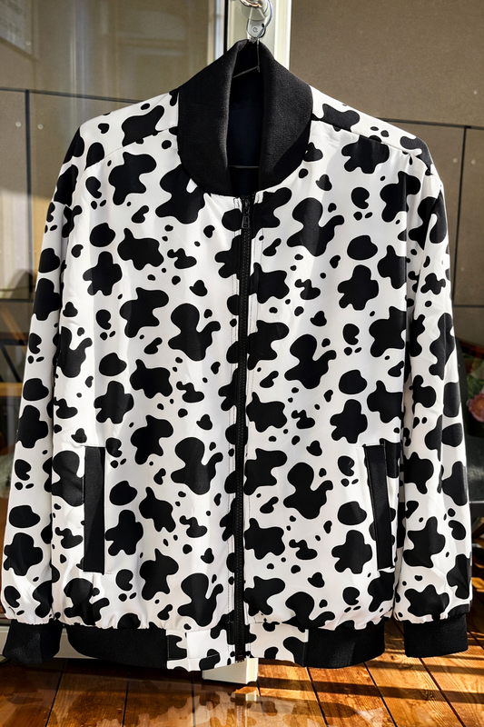 The urban cowprint bomber jacket